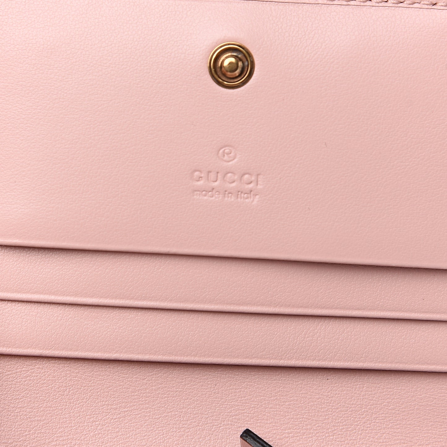 Calfskin Matelasse GG Marmont Card Case Wallet Perfect Pink