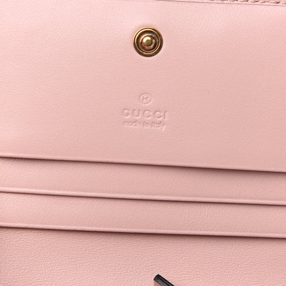 Gucci Calfskin Matelasse GG Marmont Card Case Wallet Perfect Pink 5 of 7