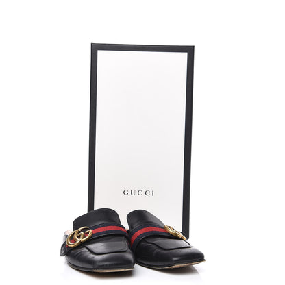 Gucci Calfskin Web Womens Peyton GG Slippers 36.5 Black 12 of 12