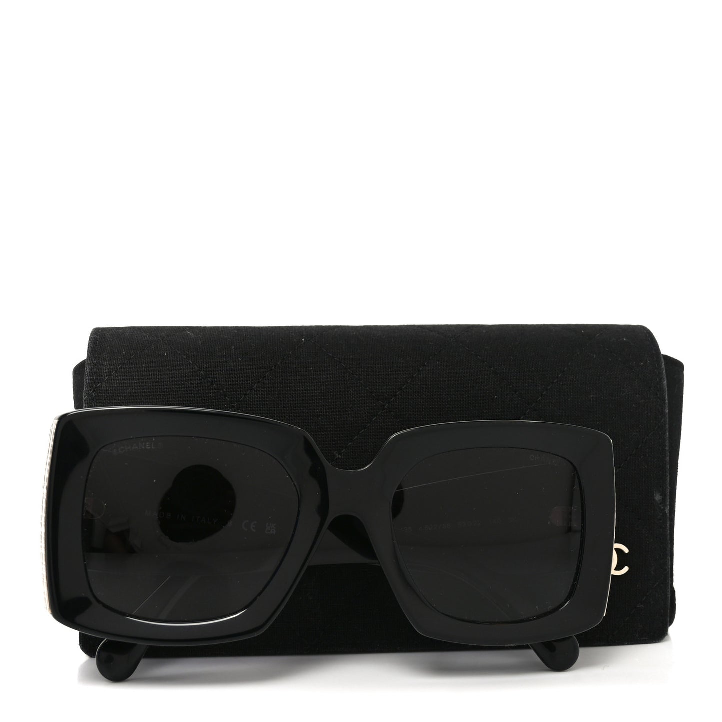 Acetate Rectangle Sunglasses 5435 Black