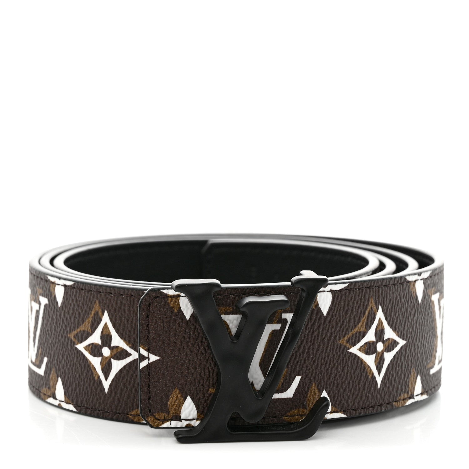 Louis Vuitton Monogram 40mm LV Shape Belt 110 44 Black 1 of 6