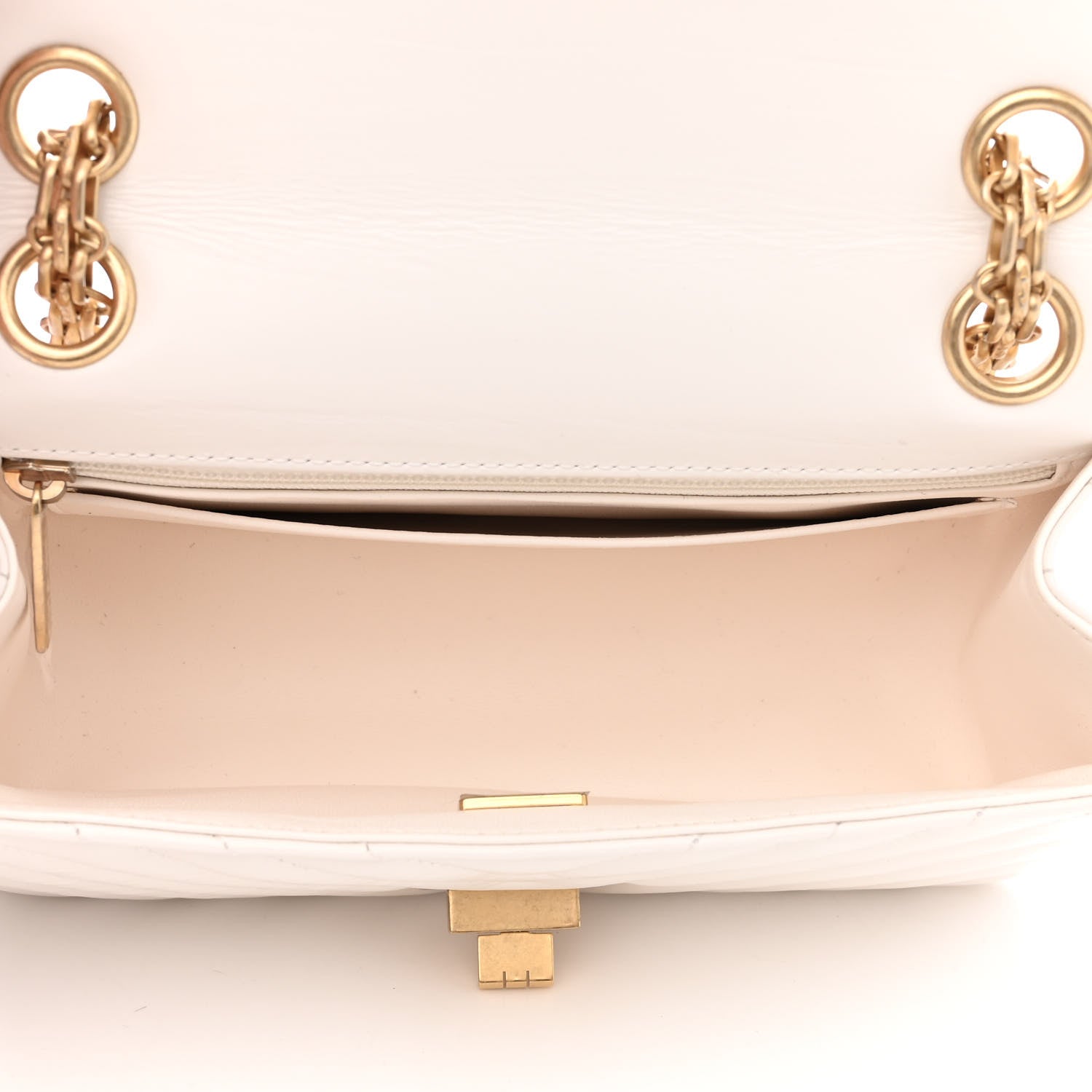 Chanel Aged Calfskin Chevron Quilted 2.55 Reissue Mini Flap White 5 of 12