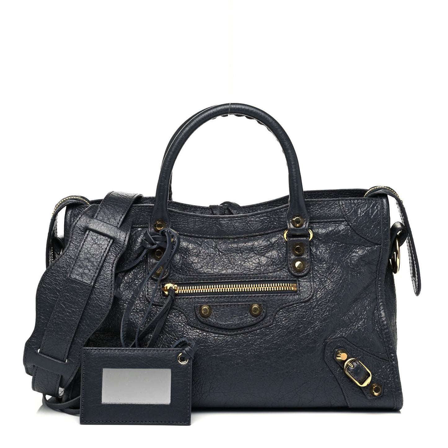 Agneau Classic Gold Hardware S City Gris Fossile