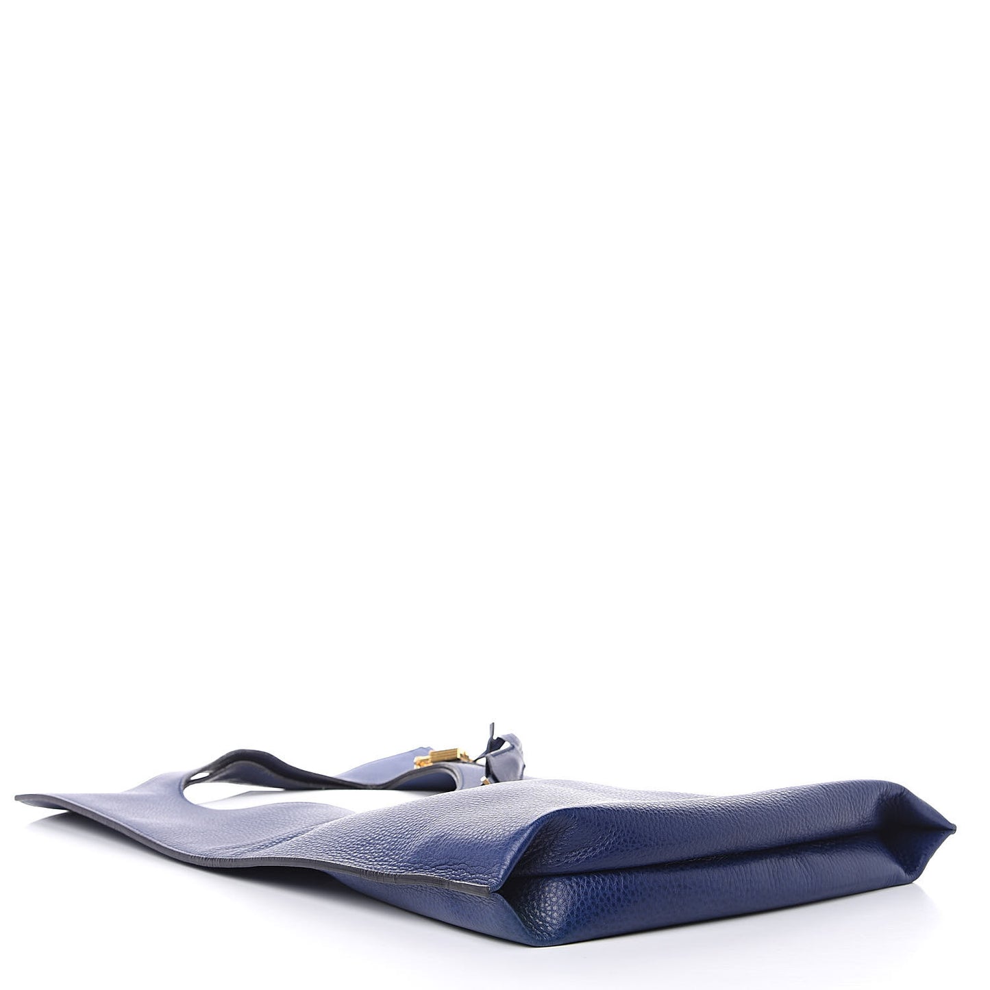 Calfskin Large Alix Padlock Zip Shoulder Bag Cobalt