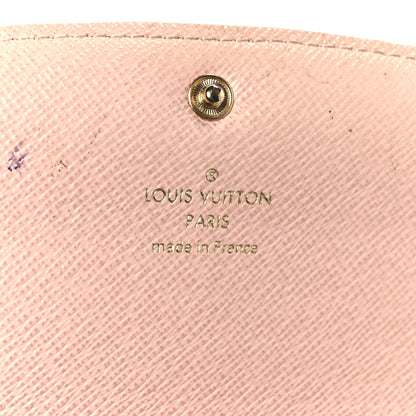 Louis Vuitton Damier Azur Emilie Wallet Rose Ballerine 6 of 9