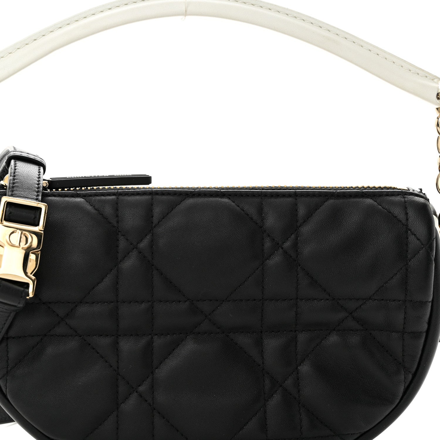 Christian Dior Lambskin Cannage Medium Dior Vibe Hobo Bag Black 7 of 9