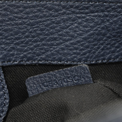 Burberry Grainy Calfskin House Check Medium Banner Tote Midnight Blue 9 of 9