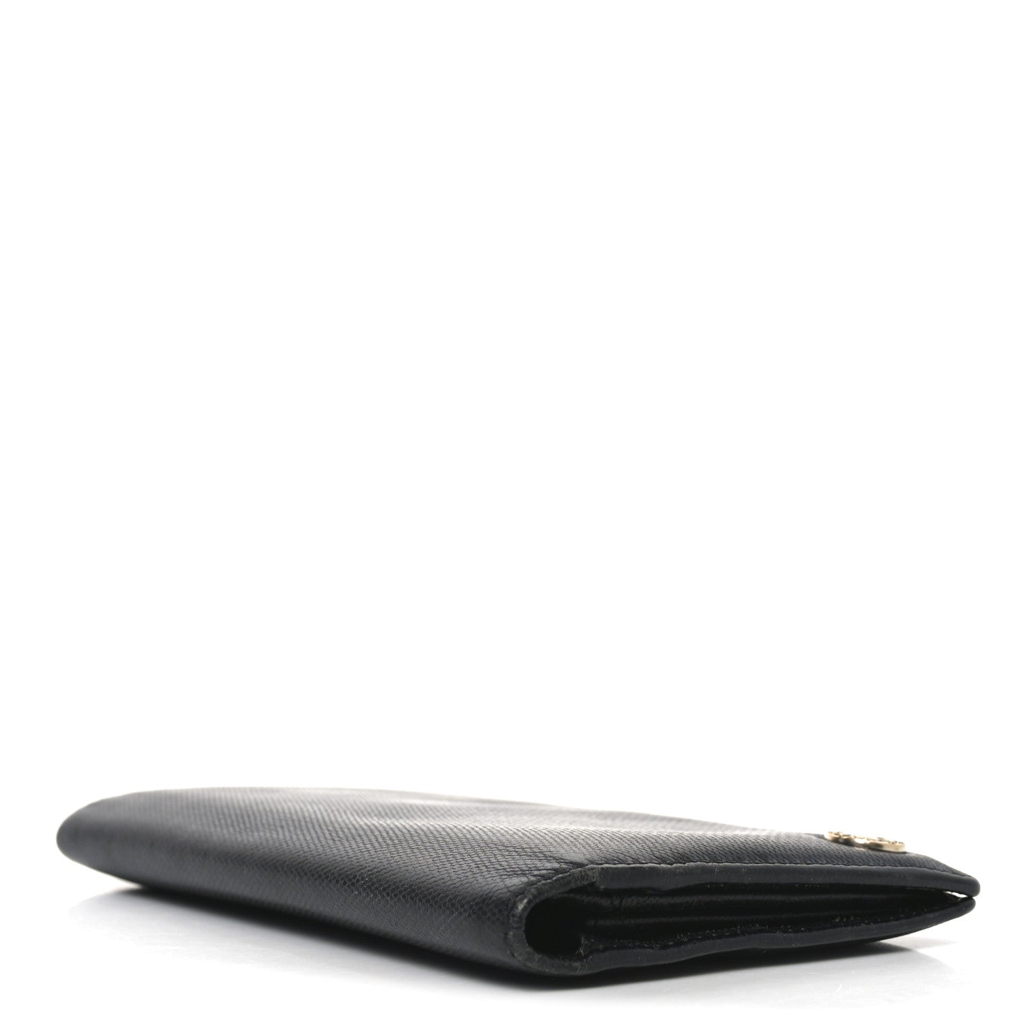 Chanel Grained Calfskin CC Button Yen Wallet Black 4 of 8