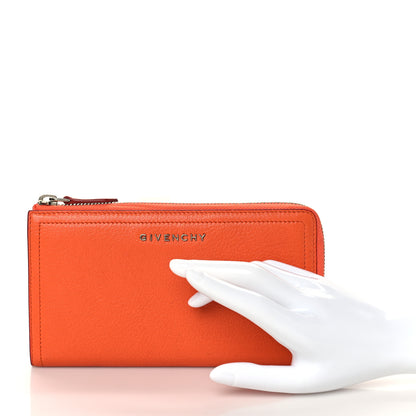 Givenchy Sugar Goatskin Pandora Zip Around Wallet Orange 2 of 8