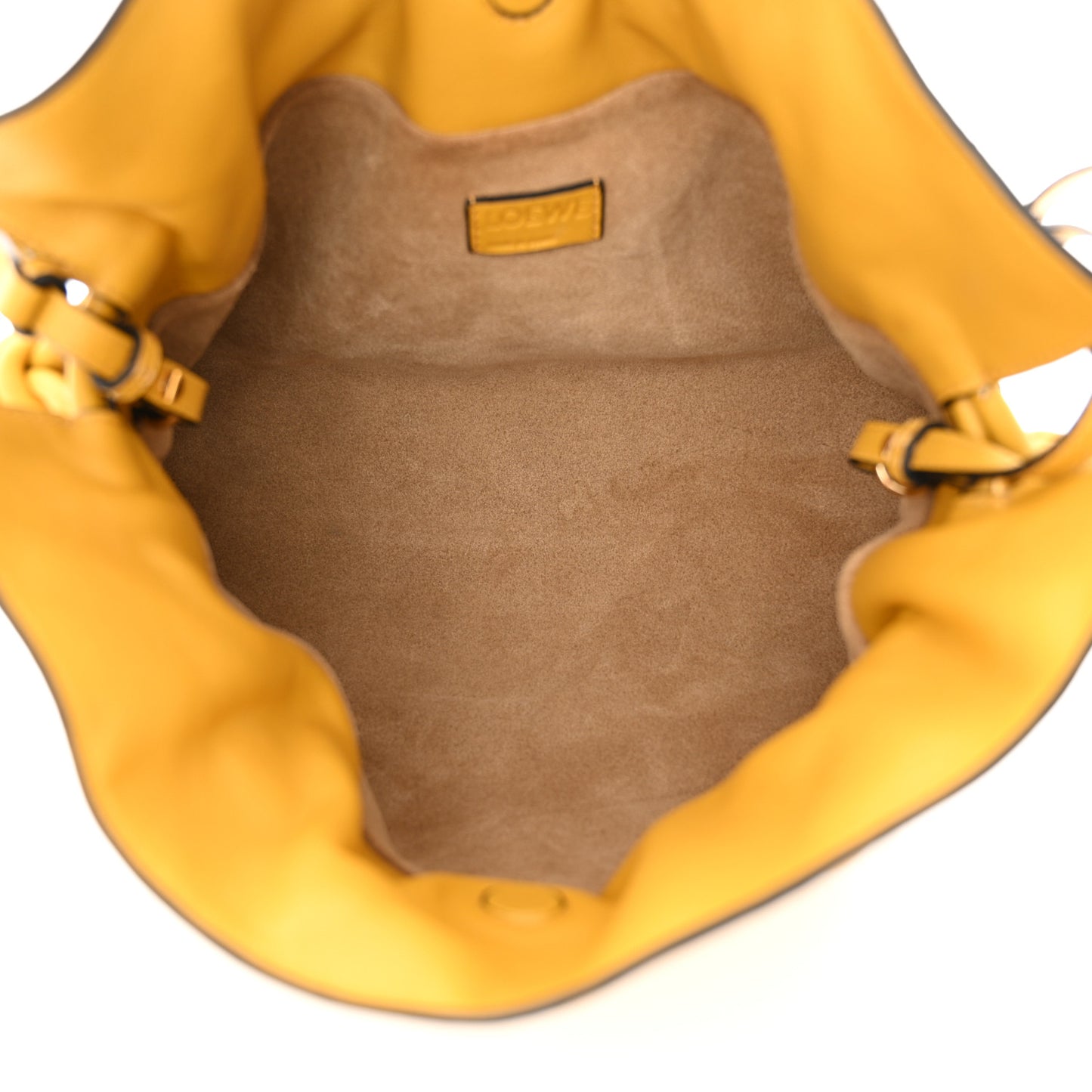 Calfskin Flamenco Knot Bag Mustard