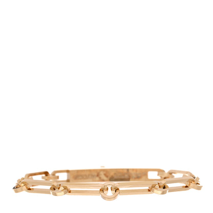 Hermes 18K Yellow Gold Diamond PM Kelly Chaine Bracelet SH 2 of 4