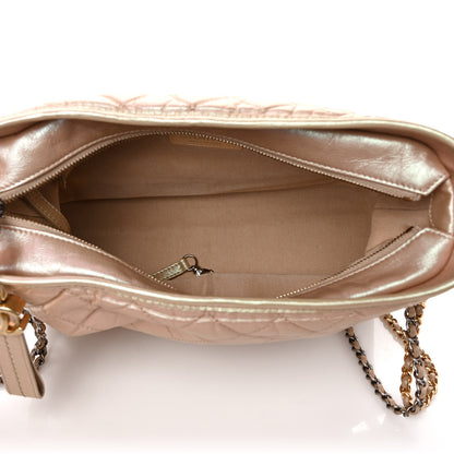 Chanel Iridescent Aged Calfskin Quilted Medium Gabrielle Hobo Light Pink 5 of 9