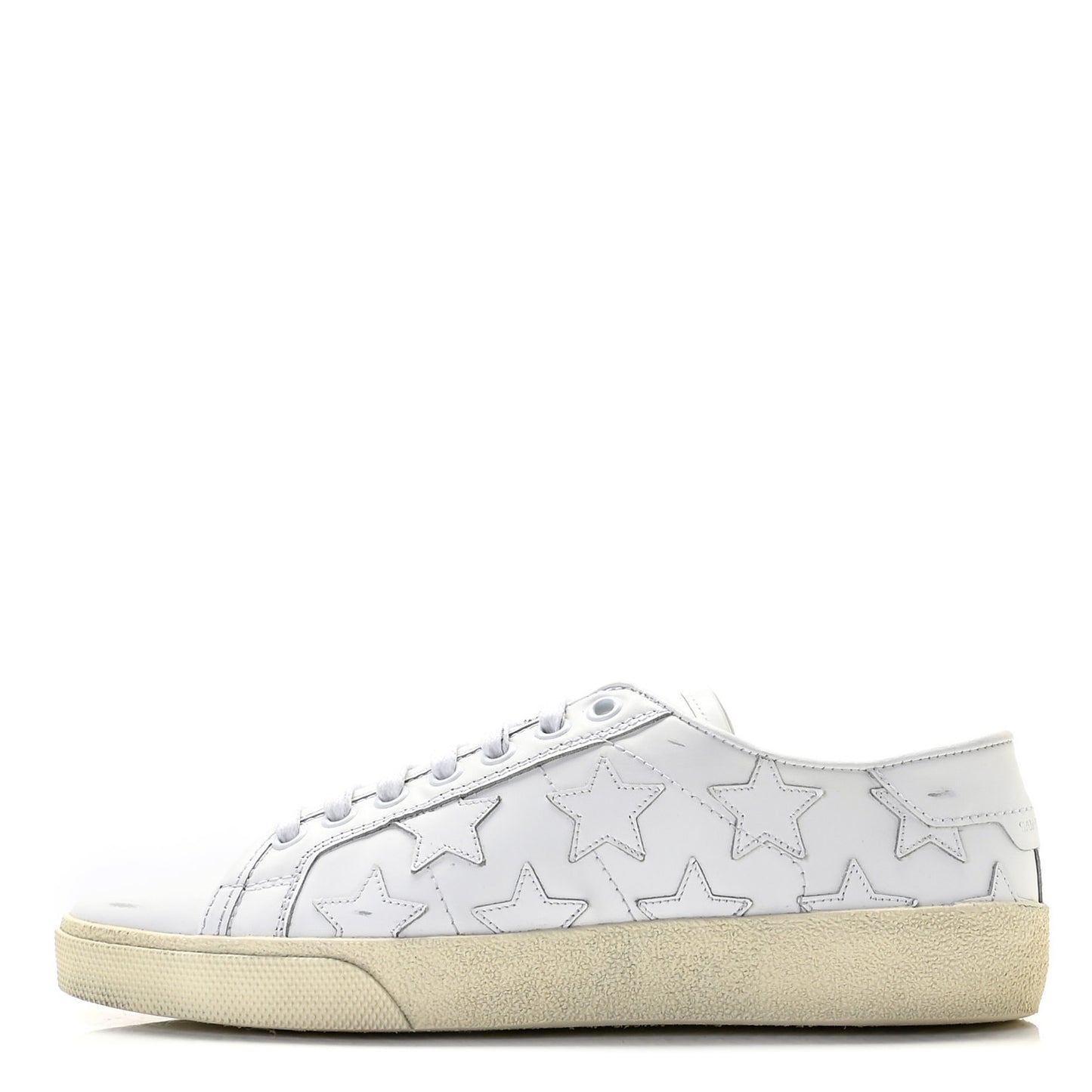 Calfskin Star Court Sneakers 36.5 White