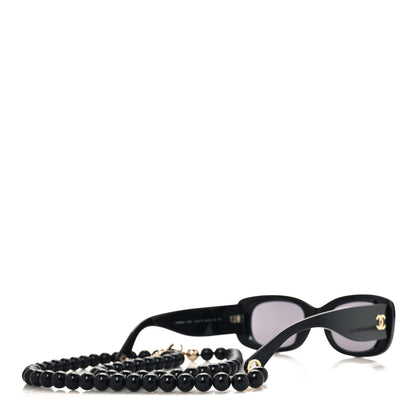 Chanel Acetate Rectangle Sunglasses 5488 Black 4 of 8