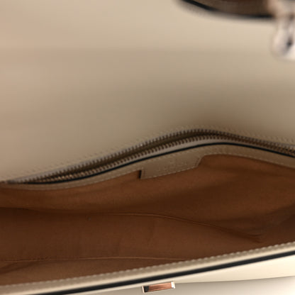 Gucci Senna Calfskin Petite GG Top Handle Shoulder Bag Mystic White 5 of 11