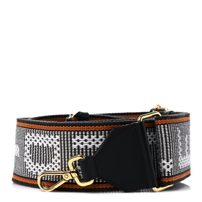 Fendi Cannete Ribbon Poly Vitello Century Logo Adjustable Strap You White Brandy Black 1 of 5