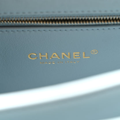 Chanel Lambskin Quilted Small Trendy CC Flap Dual Handle Bag Light Blue 6 of 10