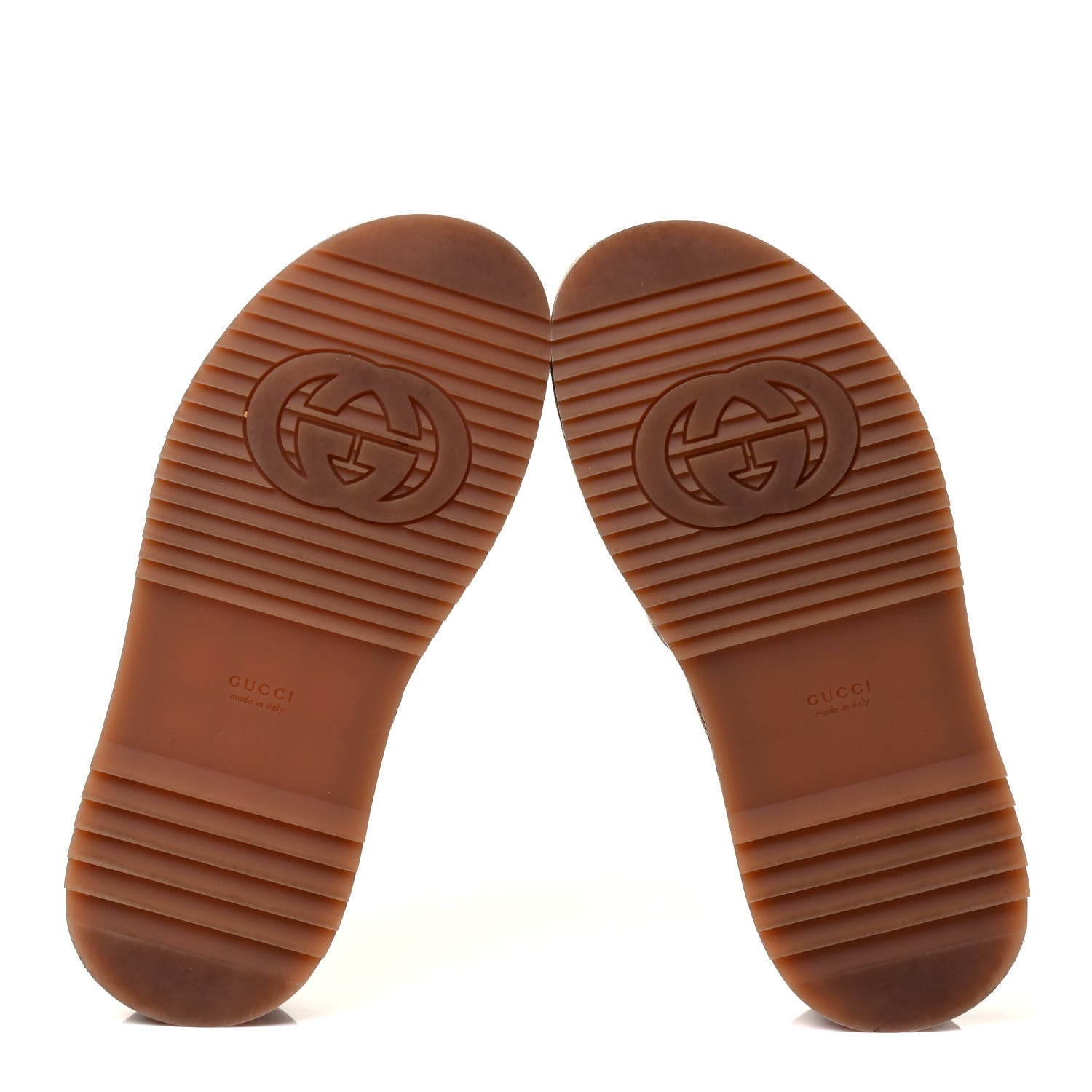 Gucci Canvas GG Monogram Angelina Platform Slide Sandals 37.5 Beige Ruggine 7 of 8
