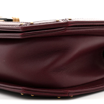 Chanel Calfskin Quilted Small Octagon CC Clasp Flap Bag Red Gold 10 of 11