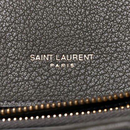 Saint Laurent Sheepskin Matelasse Chevron Monogram Medium College Bag Fog 7 of 8