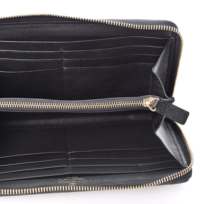 Valentino Garavani Calfskin Rockstud Zip Around Wallet Black 4 of 10