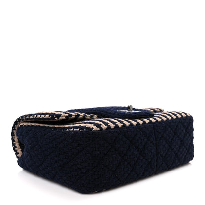 Chanel Tweed Medium Elementary Chic Flap Blue Beige 4 of 11