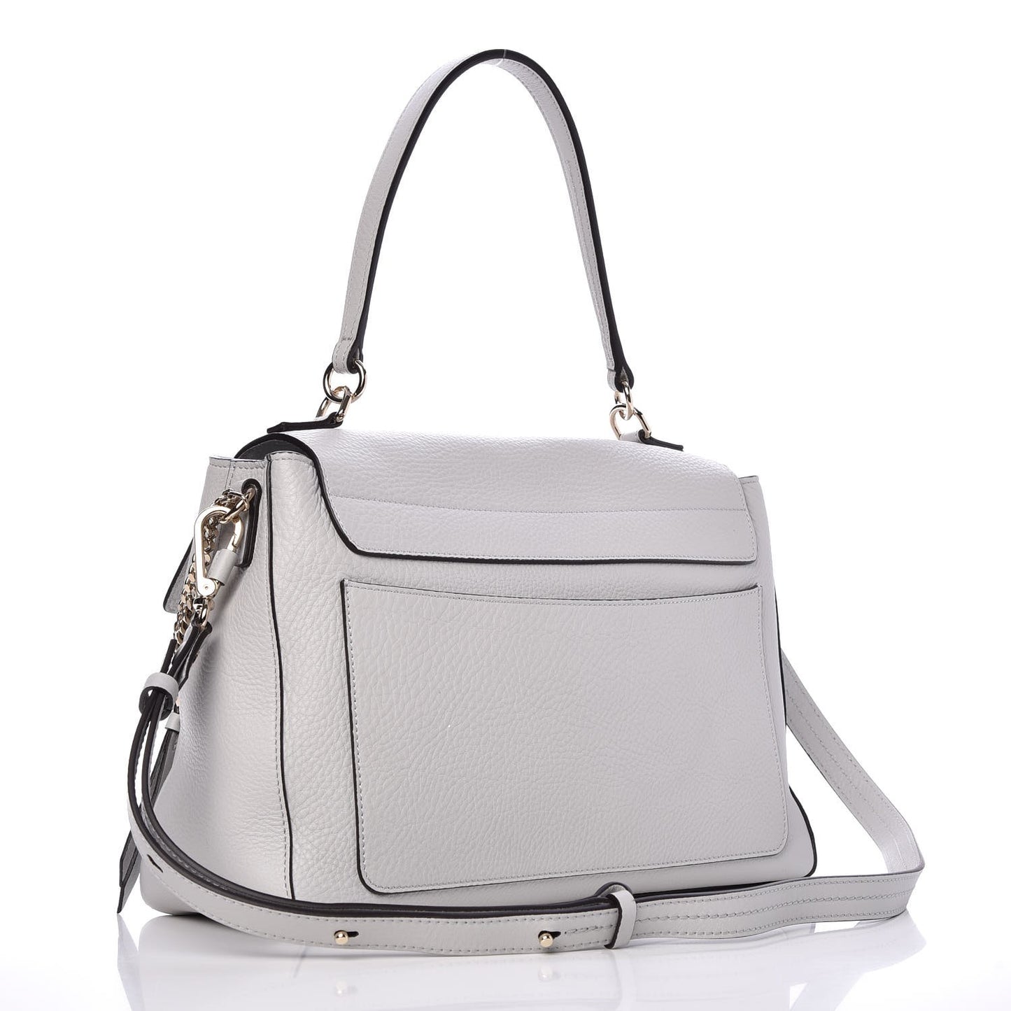 Calfskin Medium Faye Day Shoulder Bag Airy Grey