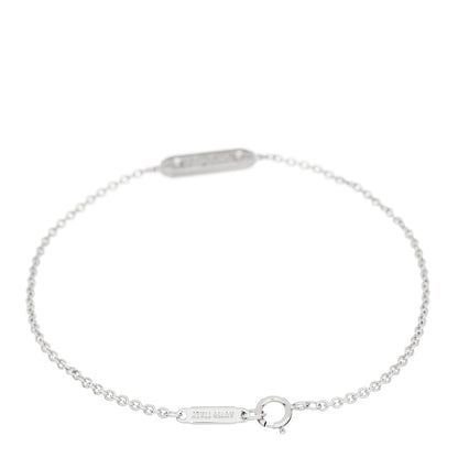Tiffany 18K White Gold Diamond Tag Chain Bracelet 2 of 4