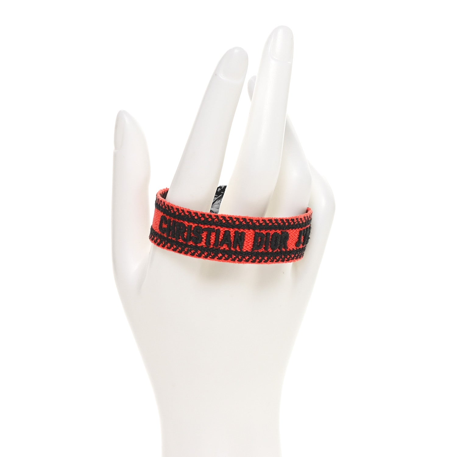 Christian Dior Woven Cotton J'Adior Friendship Bracelet Orange Blue 2 of 4