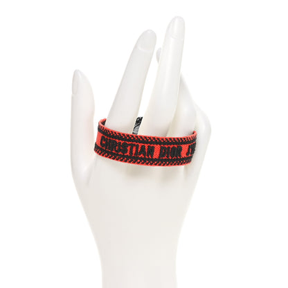 Christian Dior Woven Cotton J'Adior Friendship Bracelet Orange Blue 2 of 4