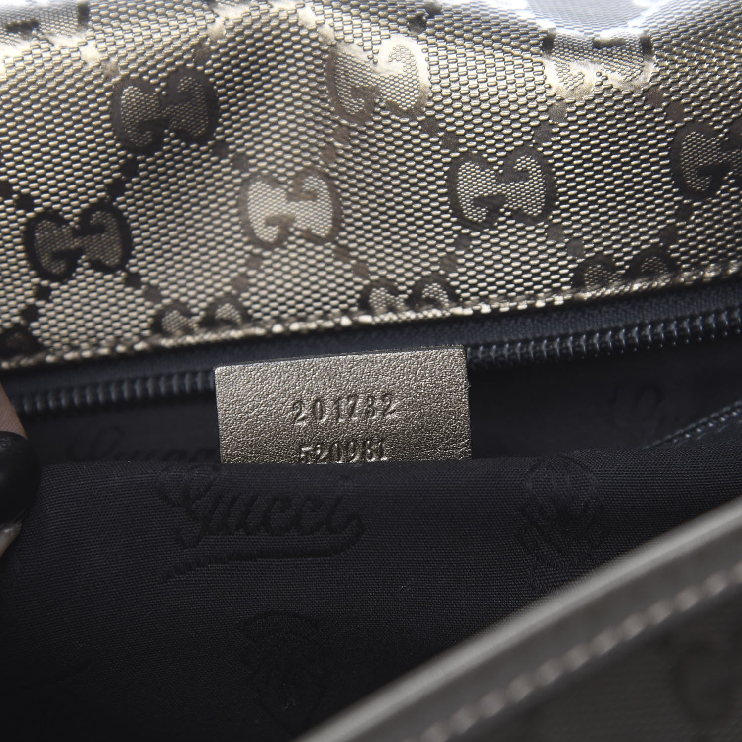 Gucci Imprime Monogram Medium Double Buckle Flap Messenger Bag Pewter 6 of 9