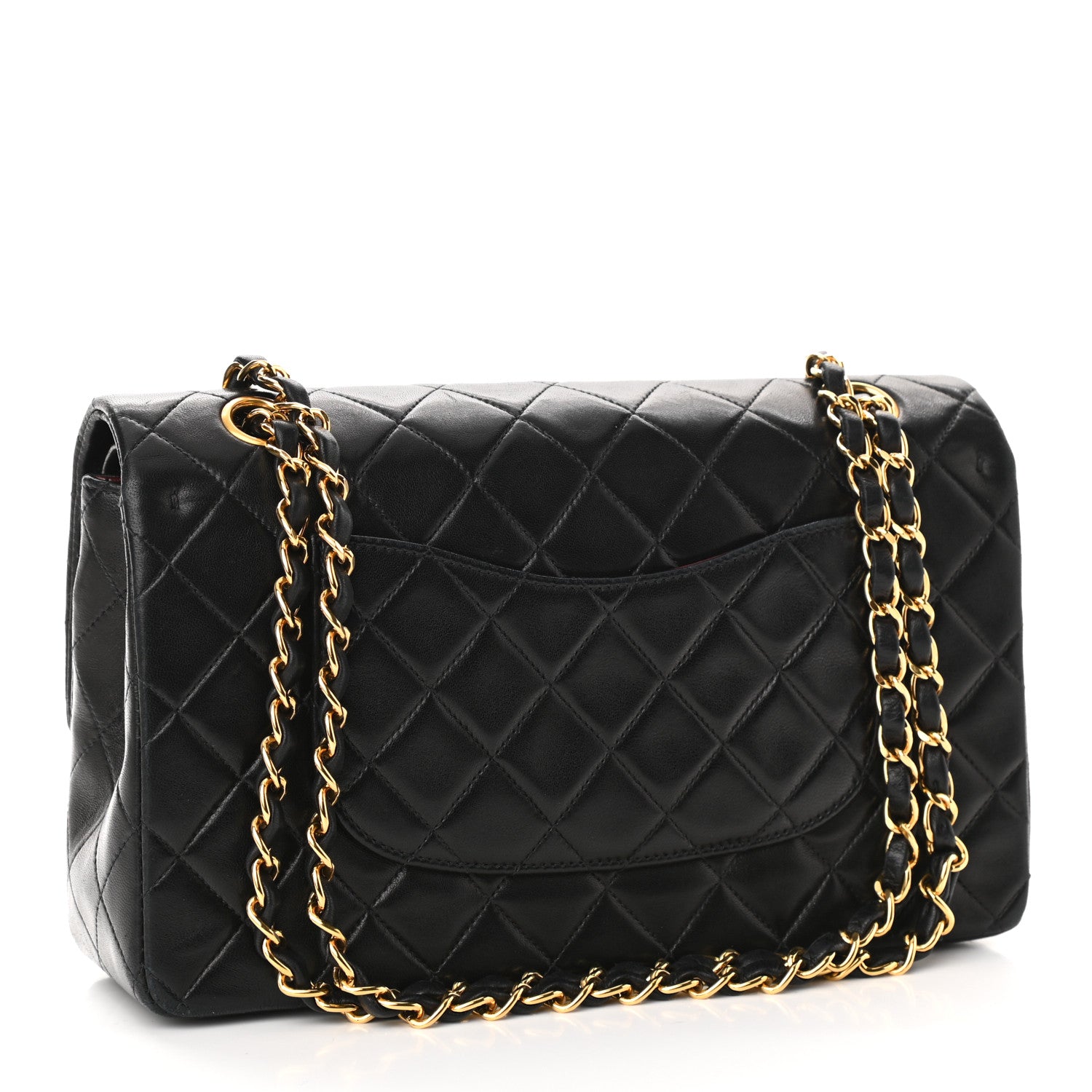 Chanel Lambskin Quilted Medium Double Flap Black 3 of 18