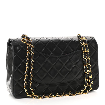 Chanel Lambskin Quilted Medium Double Flap Black 3 of 18