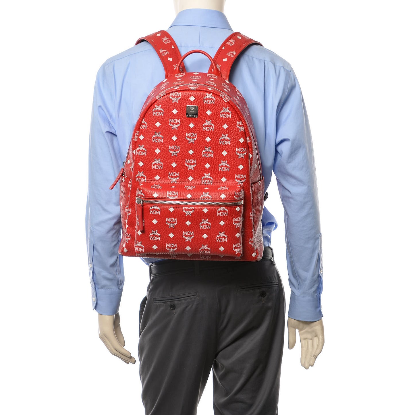 Visetos Medium Stark Backpack Red White