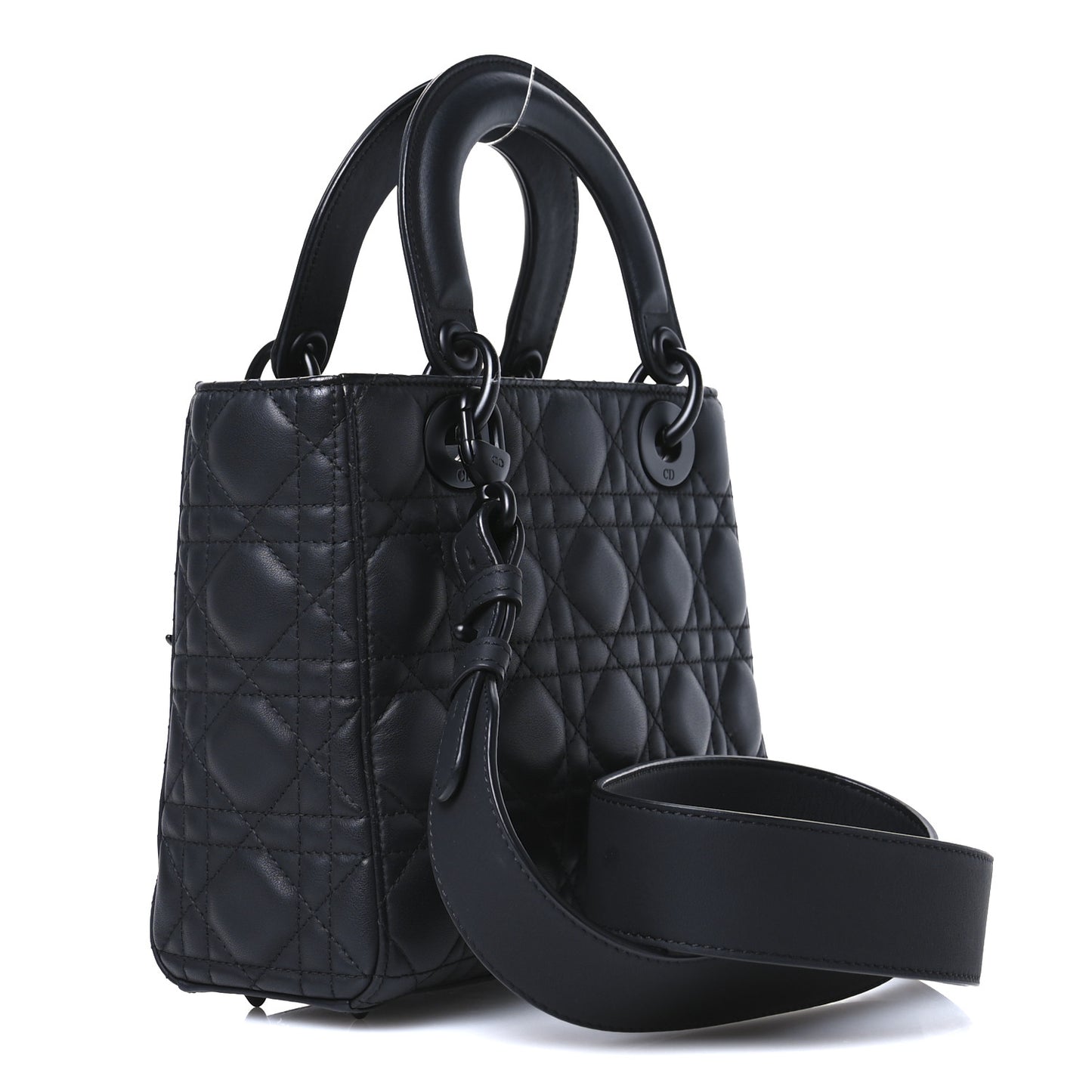 Ultra Matte Calfskin Cannage Small My ABCDior Lady Dior Black