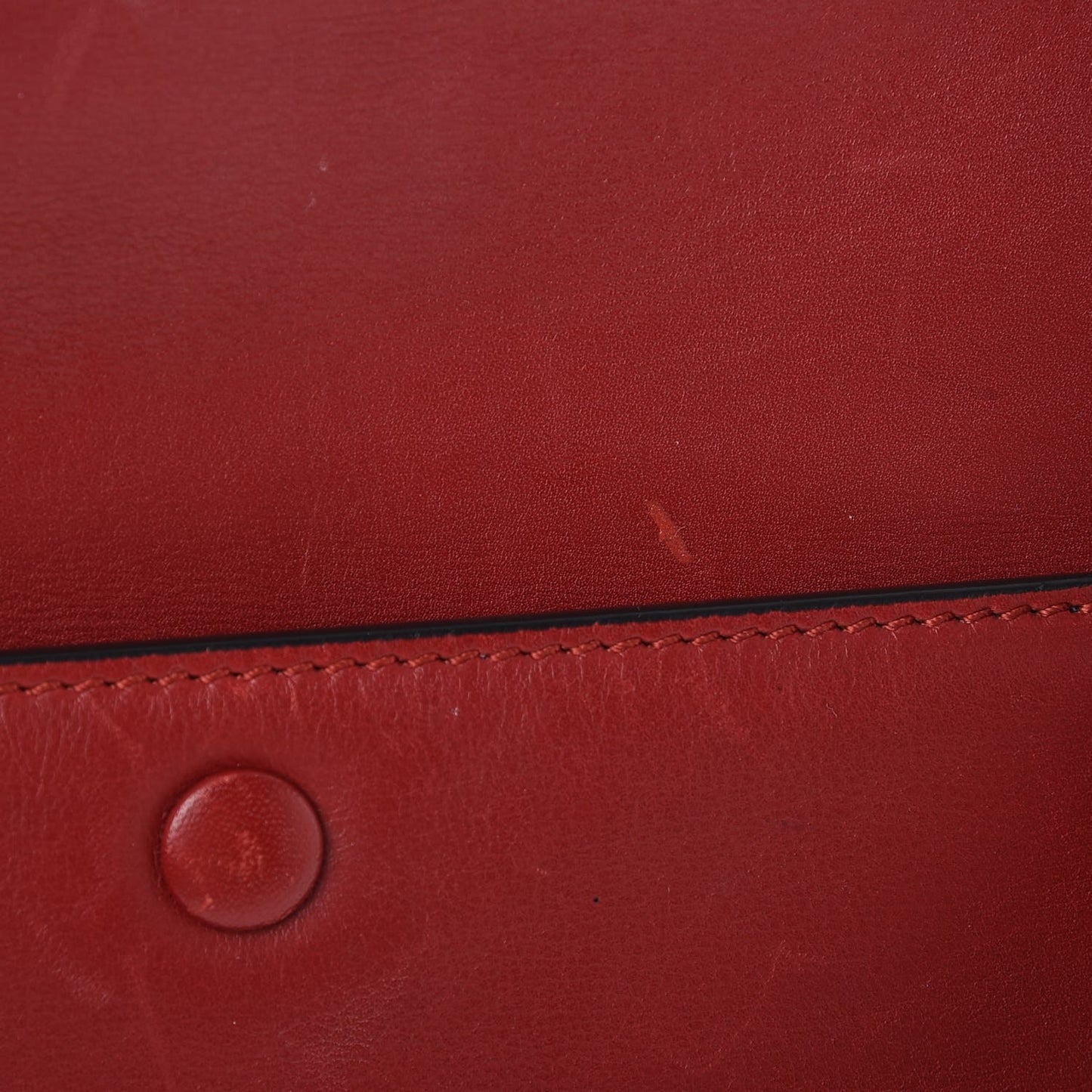 Smooth Calfskin Medium Edge Shoulder Bag Red