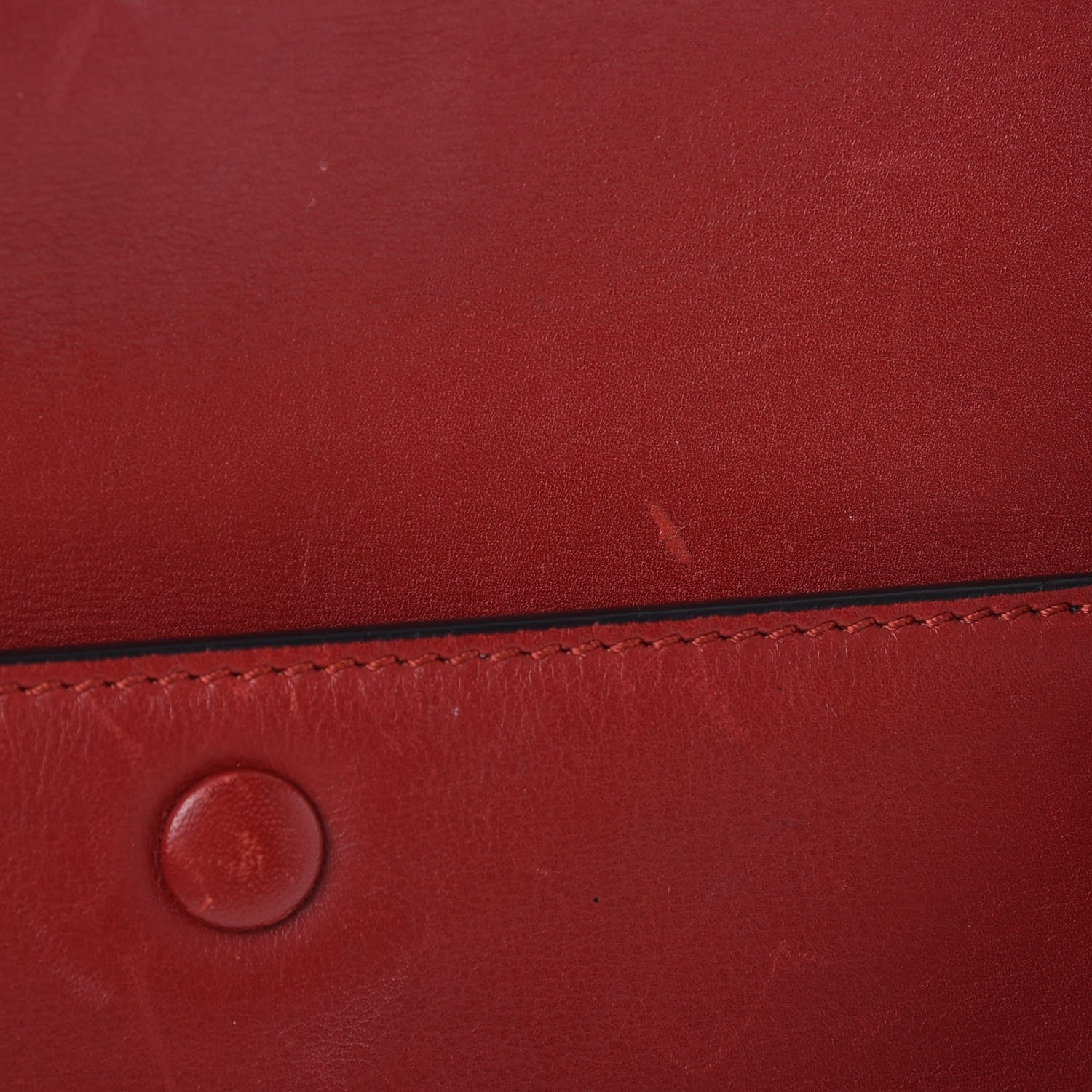 Celine Smooth Calfskin Medium Edge Shoulder Bag Red 9 of 16