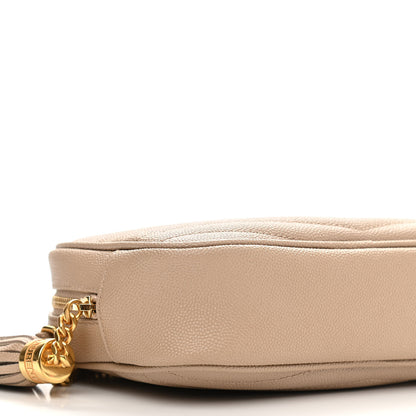Saint Laurent Grain De Poudre Matelasse Monogram Mini Lou Camera Bag Dark Beige 6 of 10