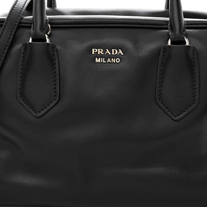 Prada Soft Calf Medium Inside Tote Black Mughetto 10 of 12