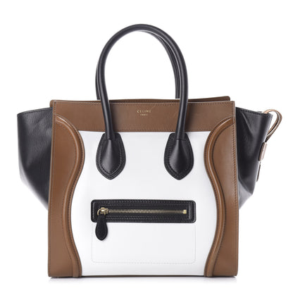 Celine Smooth Calfskin Mini Tri-Color Luggage White 1 of 13