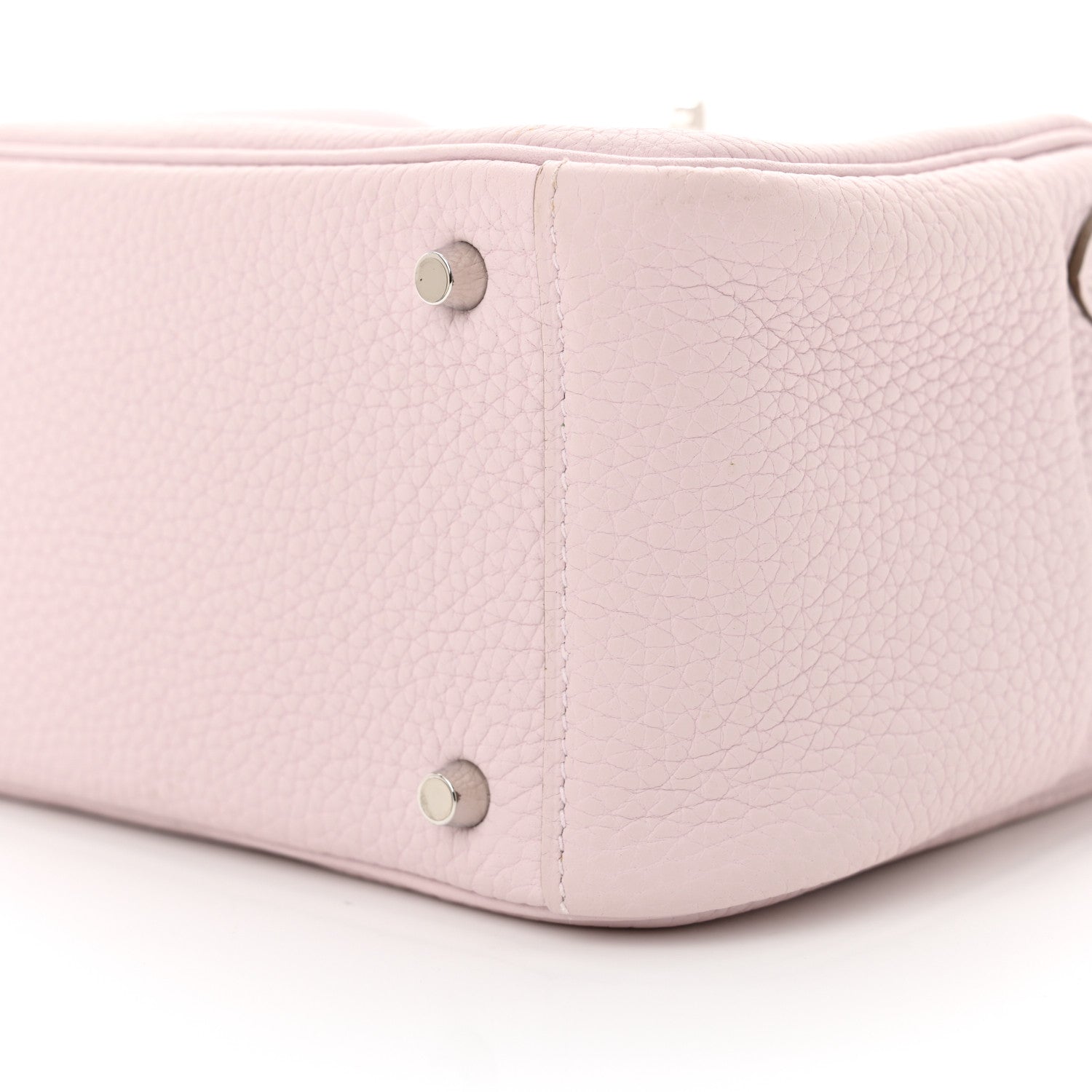 Hermes Taurillon Clemence Verso Mini Lindy 20 Mauve Pale Mushroom 10 of 11