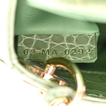 Christian Dior Shiny Crocodile Micro Lady Dior Green 7 of 12