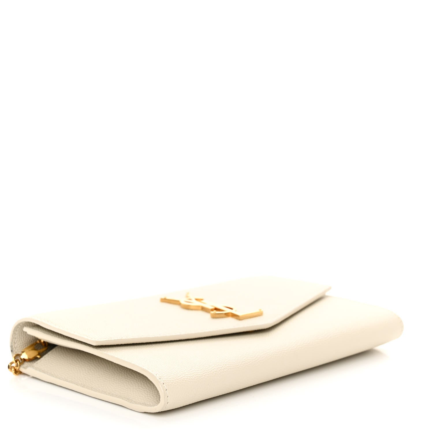 Saint Laurent SAINT LAURENT Grain De Poudre Monogram Uptown Chain Wallet Crema Soft 5 of 12