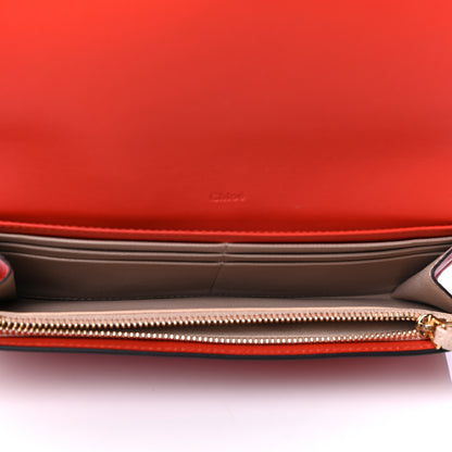 Chloe Calfskin Alphabet Long Wallet Orange Multicolor 5 of 11