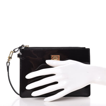 MCM Patent Ivana Zip Pouch Black 2 of 6
