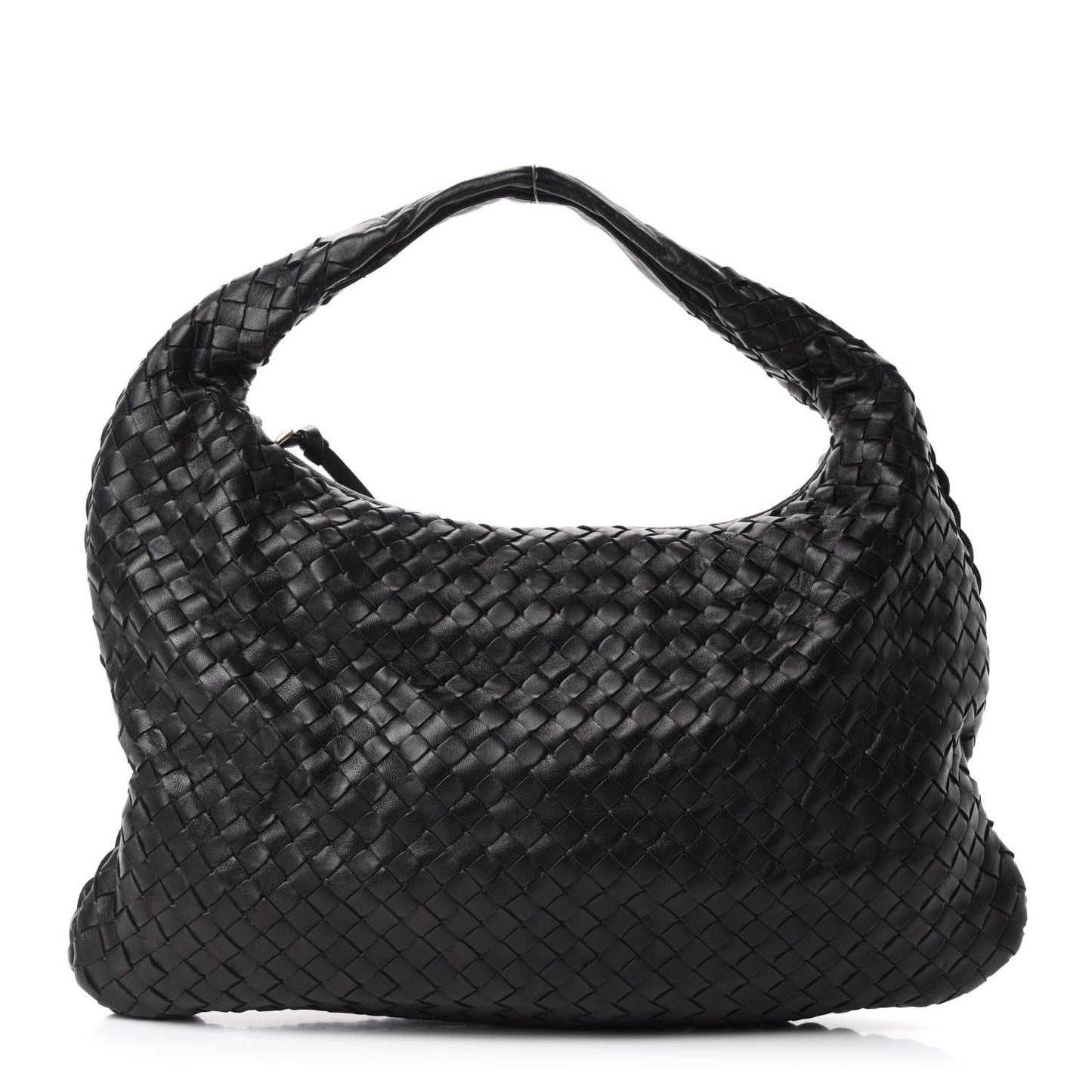 Nappa Intrecciato Medium Veneta Hobo Black