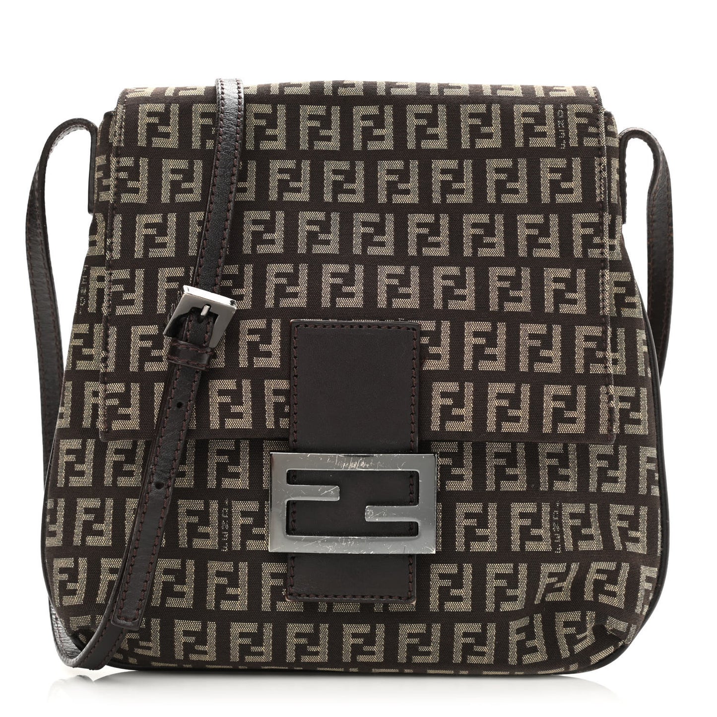 Zucchino Vitello Tube Messenger Bag Testa di Moro Beige
