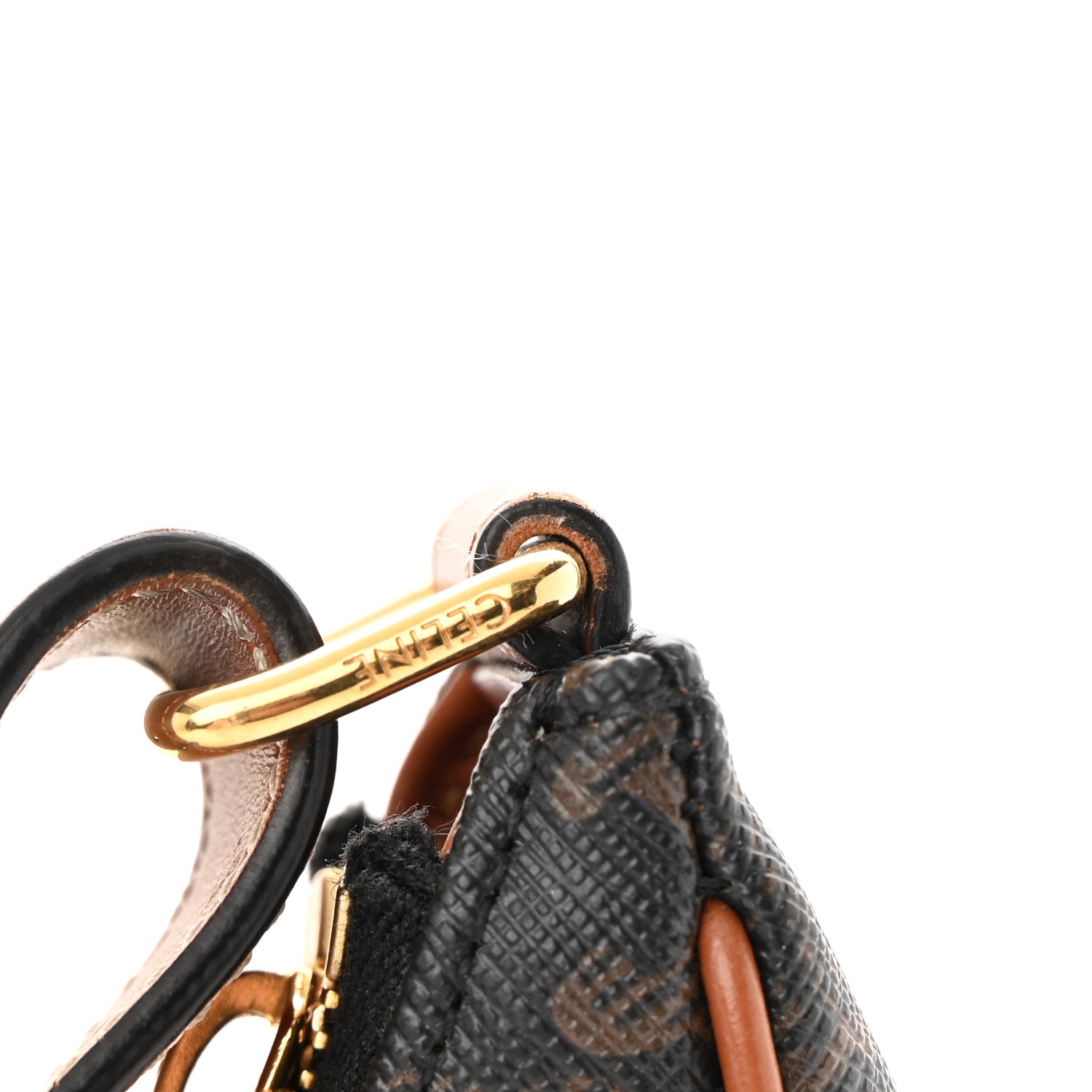 Celine Triomphe Canvas Calfskin Ava Shoulder Bag Tan 18 of 18