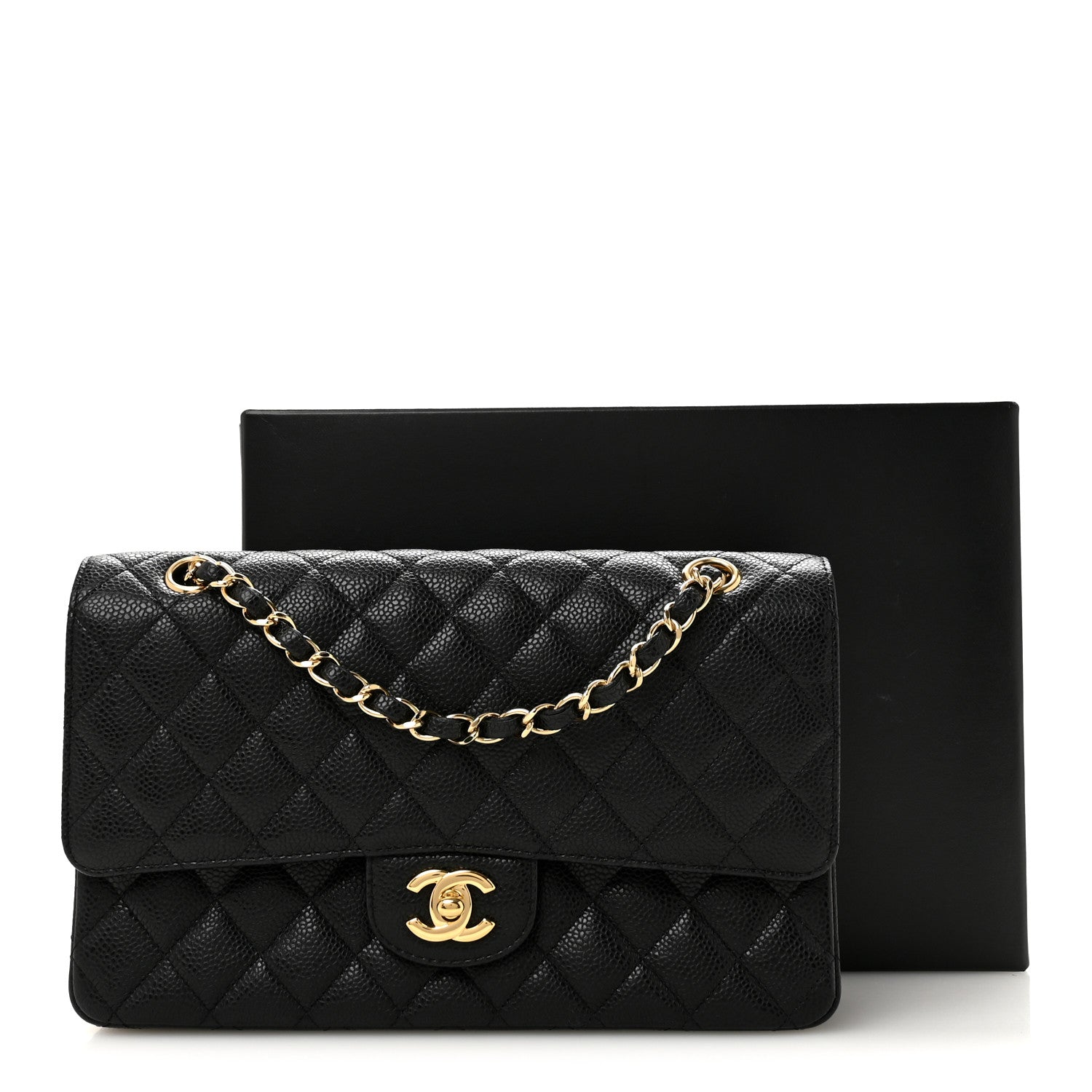 Chanel Caviar Quilted Medium Double Flap Black Black 11 of 11