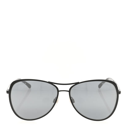 Chanel Pilot Summer Aviator Sunglasses 4223 Black 2 of 8